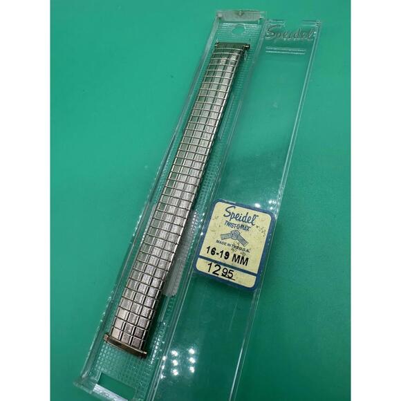 Vintage NOS Speidel Expansion Stainless Gold Tone Watch Band Men's 16mm-19mm - Picture 1 of 5